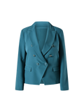 Giacca Curvy Doppiopetto Verde Reale