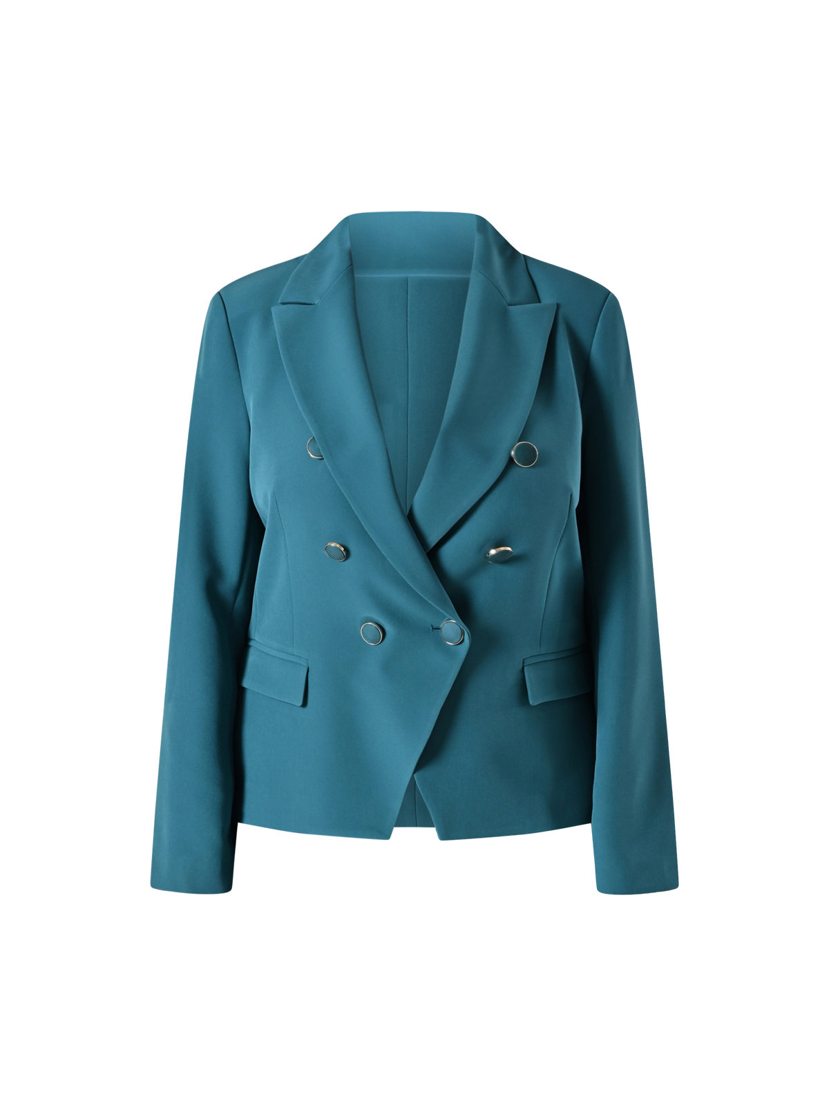 Giacca Curvy Doppiopetto Verde Reale