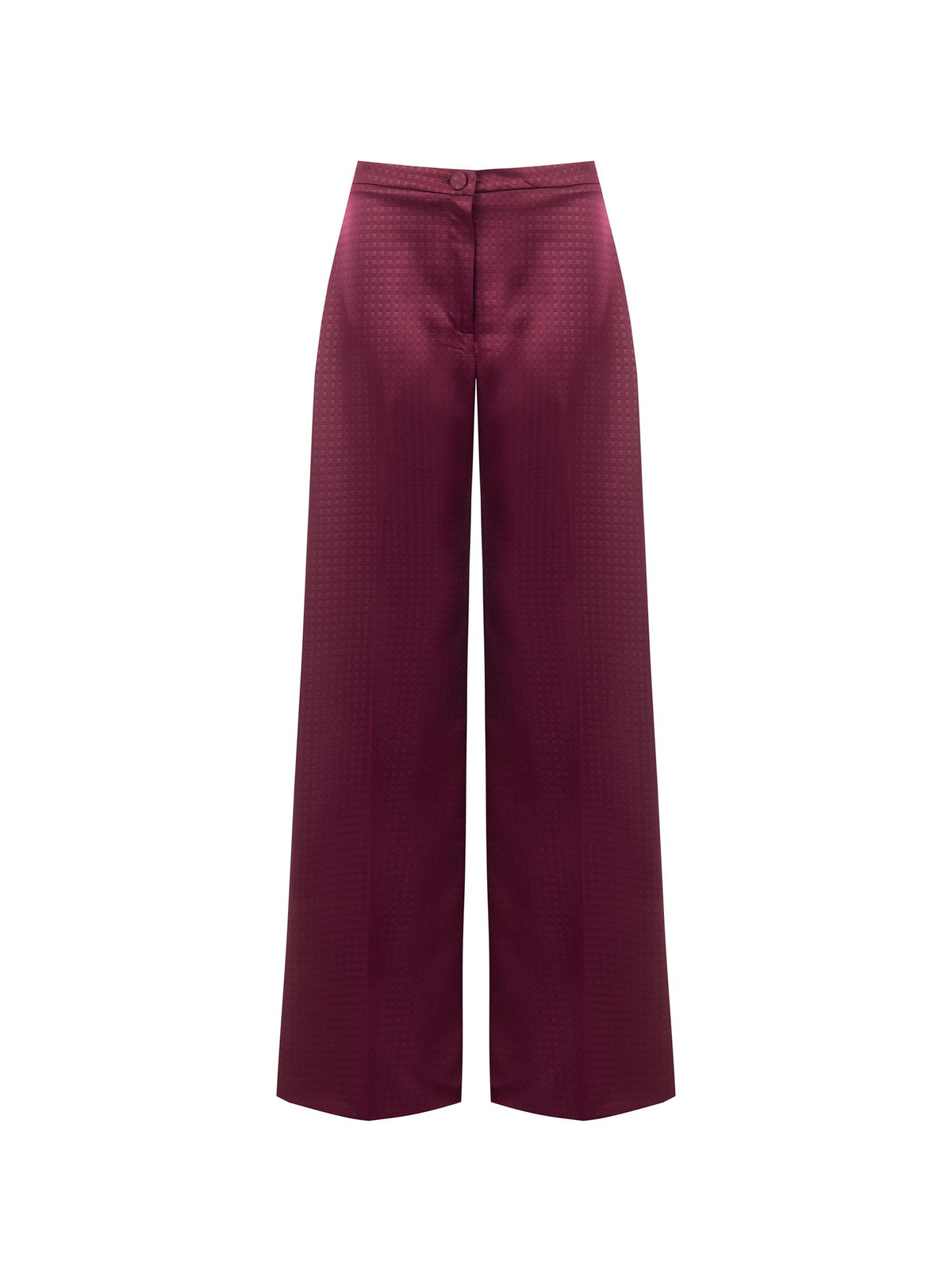 Pantalone a palazzo in raso bordeaux rosso Giorgia Palmas X Rinascimento
