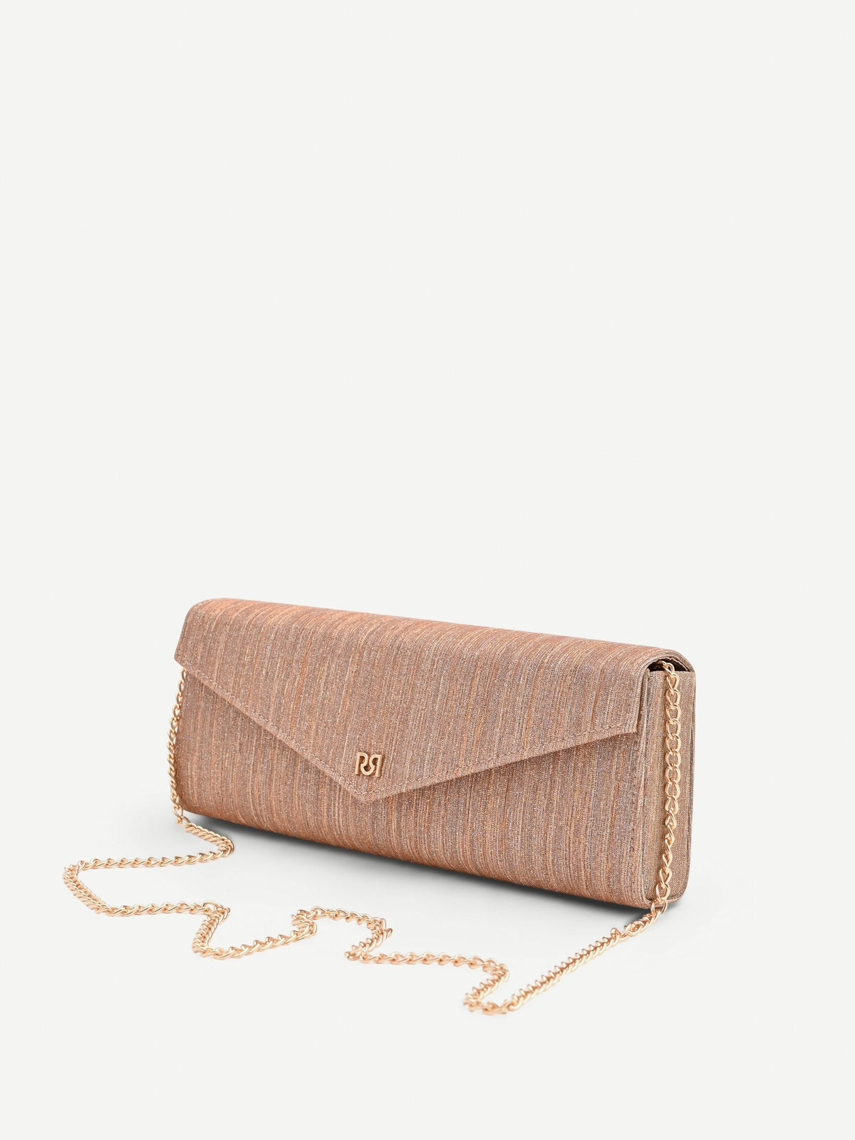 Pochette oro effetto glitterato