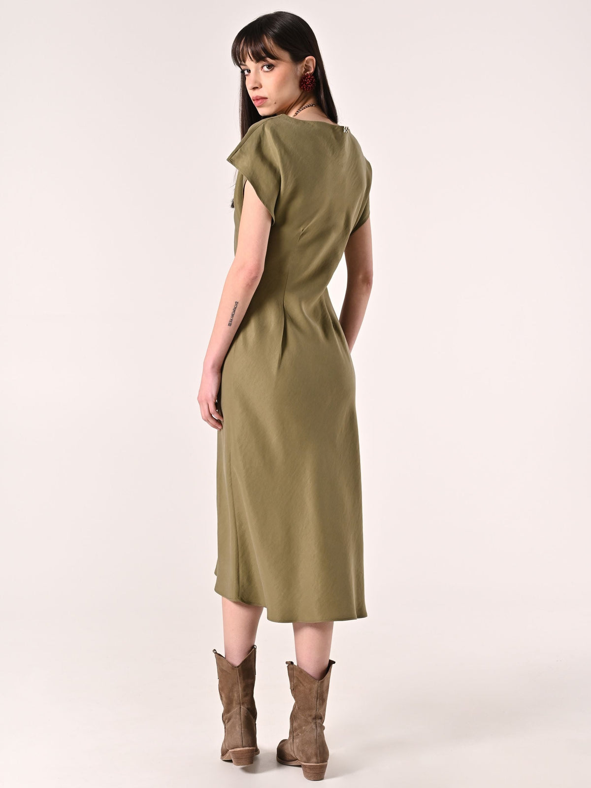 Abito Verde Militare in Viscosa