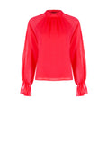 Blusa rosso fragola in georgette
