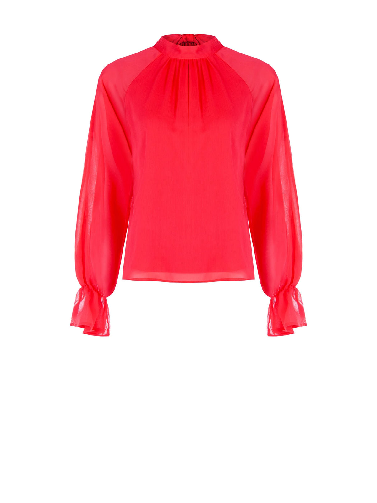 Blusa rosso fragola in georgette