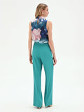 Pantalone a palazzo turchese azzurro