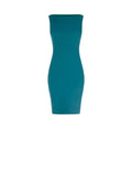 Tubino in scuba mano crepe Verde Pavone