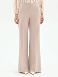 Pantalone a palazzo tortora beige
