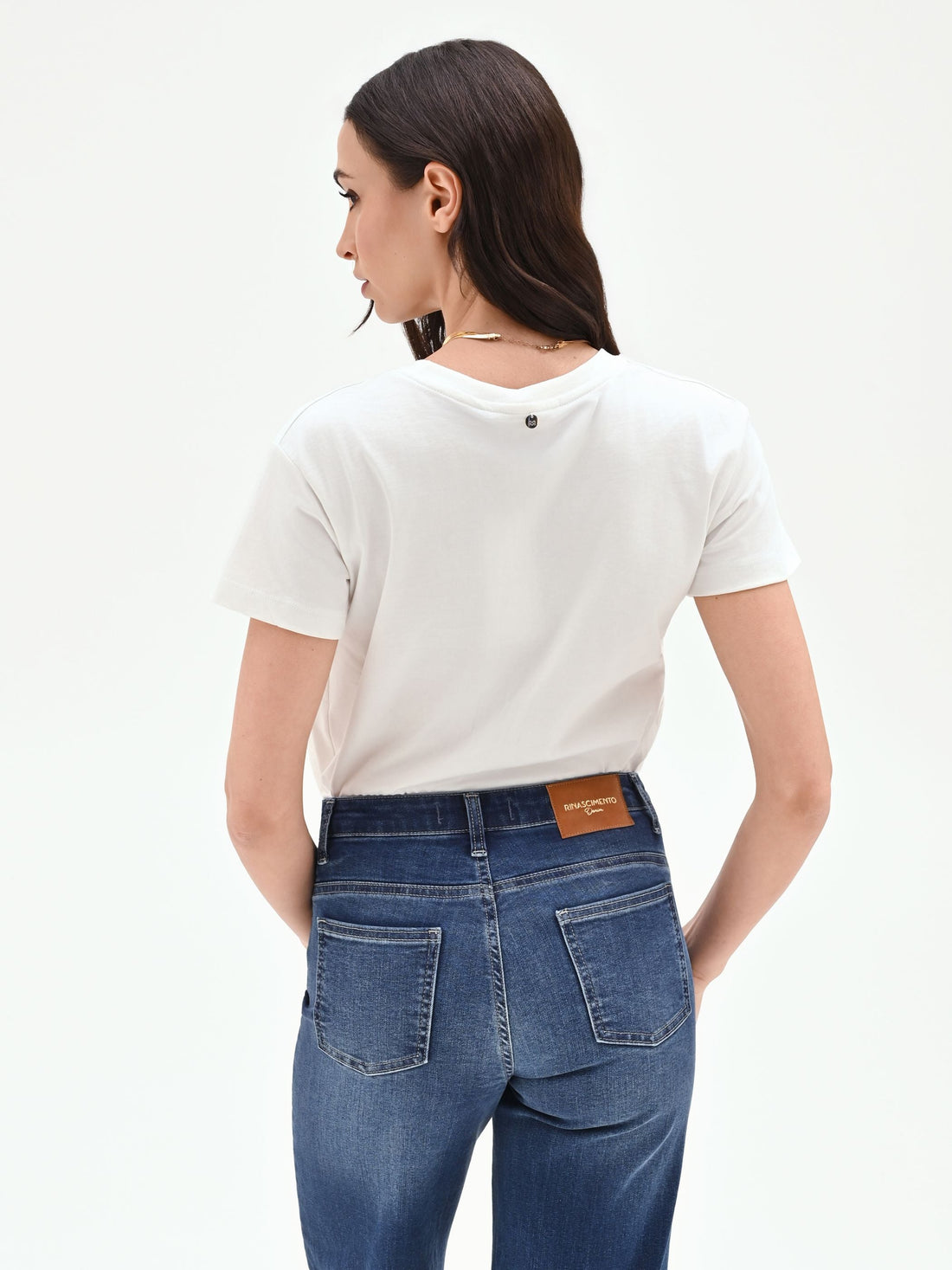 T-shirt panna con stampa grafica