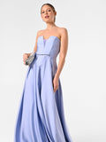 Abito Rinascimento atelier con Gonna a Ruota Azzurro