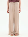 Pantalone a palazzo tortora beige in viscosa