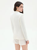 Giacca blazer bianca monopetto