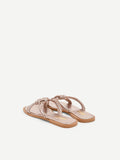 Sandali bassi rosa con strass