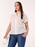 Camicia Curvy in Sangallo