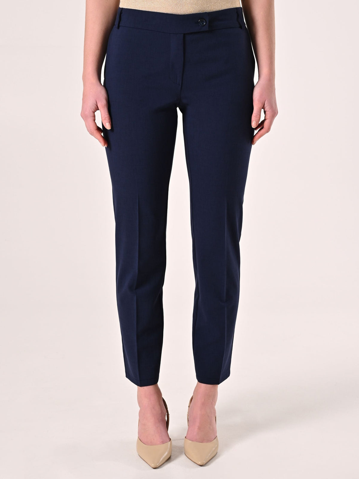Pantaloni Blu in misto Viscosa