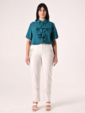 Jeans Curvy Bianchi con Borchi e Strass