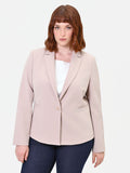 Giacca Curvy monopetto tortora beige