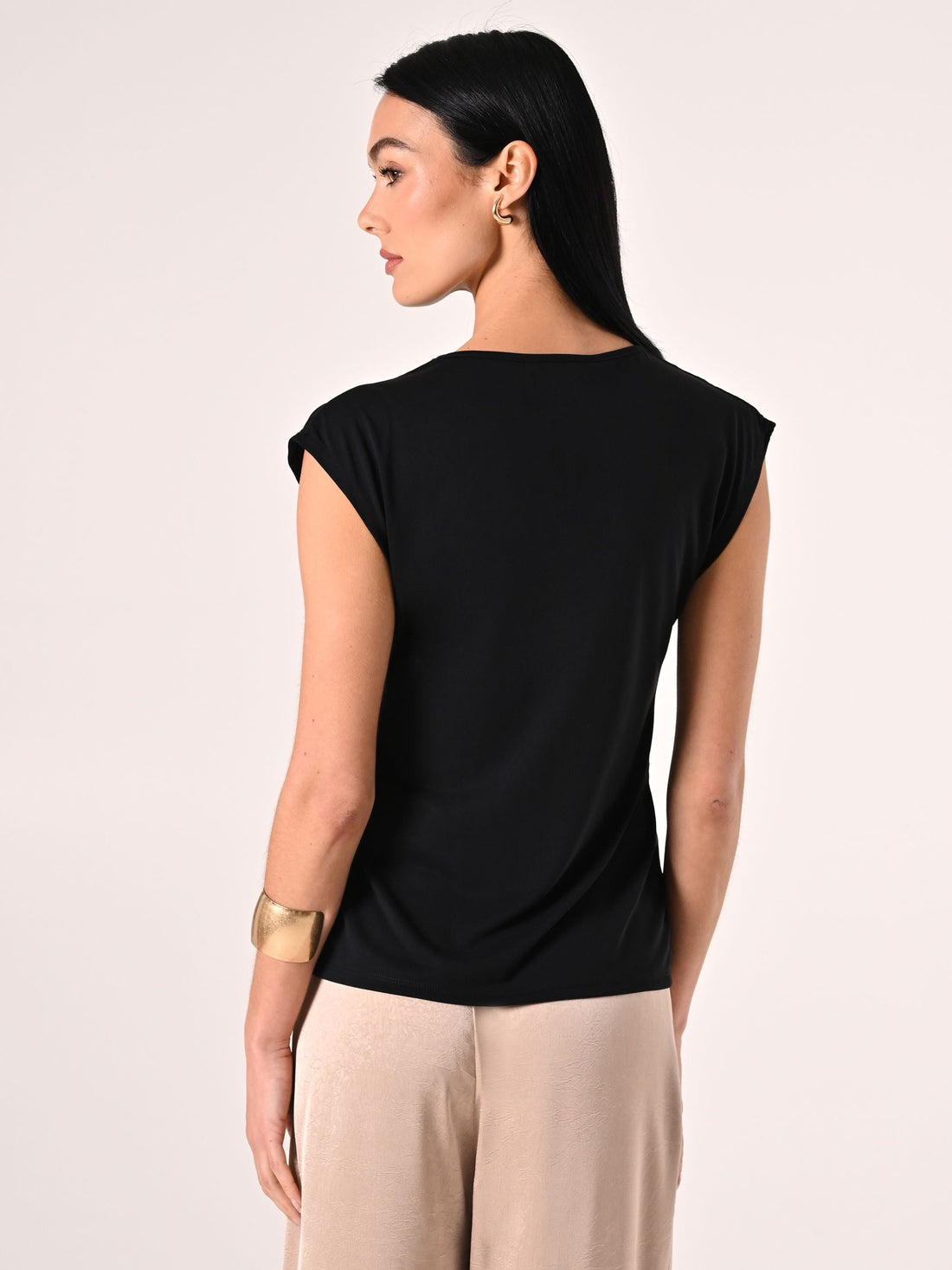 Top in Tencel Nero