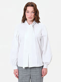 Camicia bianca con fiocco lavallière