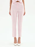 Pantalone slim rosa pastello