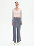 Cardigan cropped rosa pastello