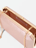 Pochette rosa con finitura scintillante