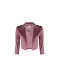 Giacca corta in raso rosa antico
