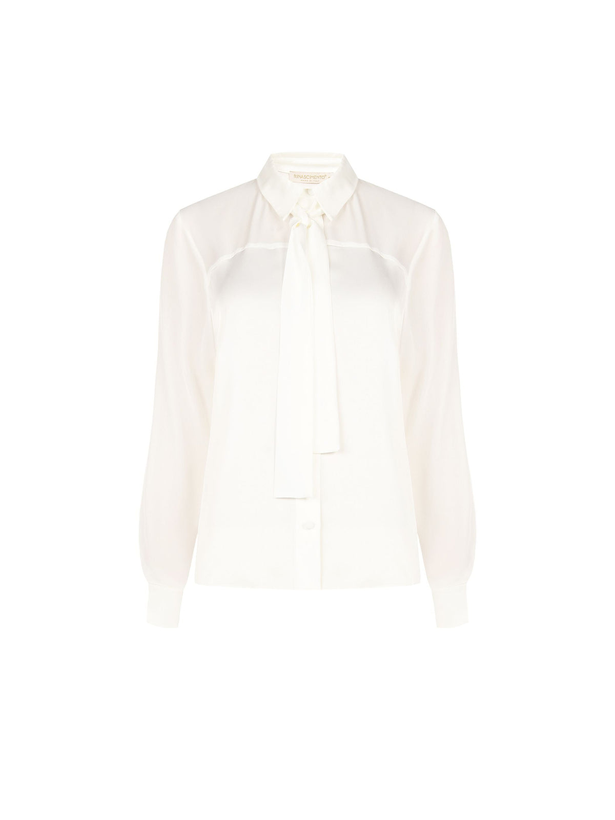 Camicia in georgette panna bianco con fusciacca