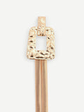 Cintura elastica oro con fibbia martellata