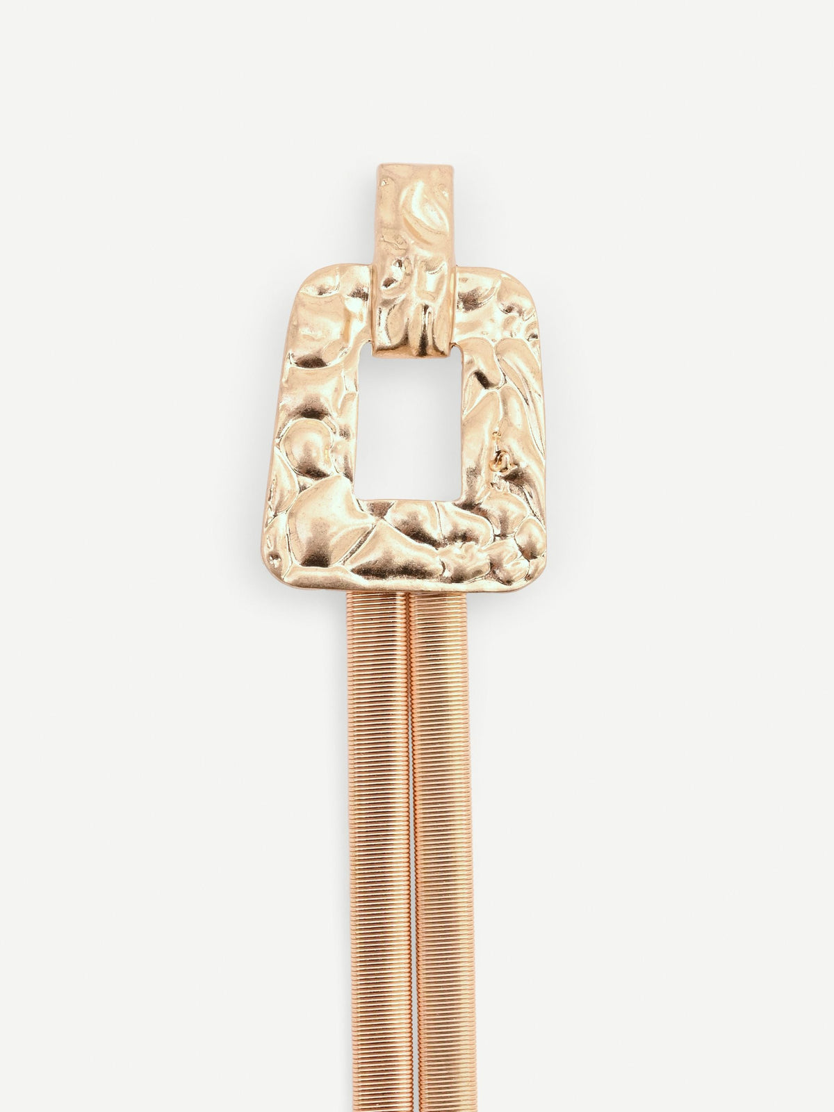 Cintura elastica oro con fibbia martellata