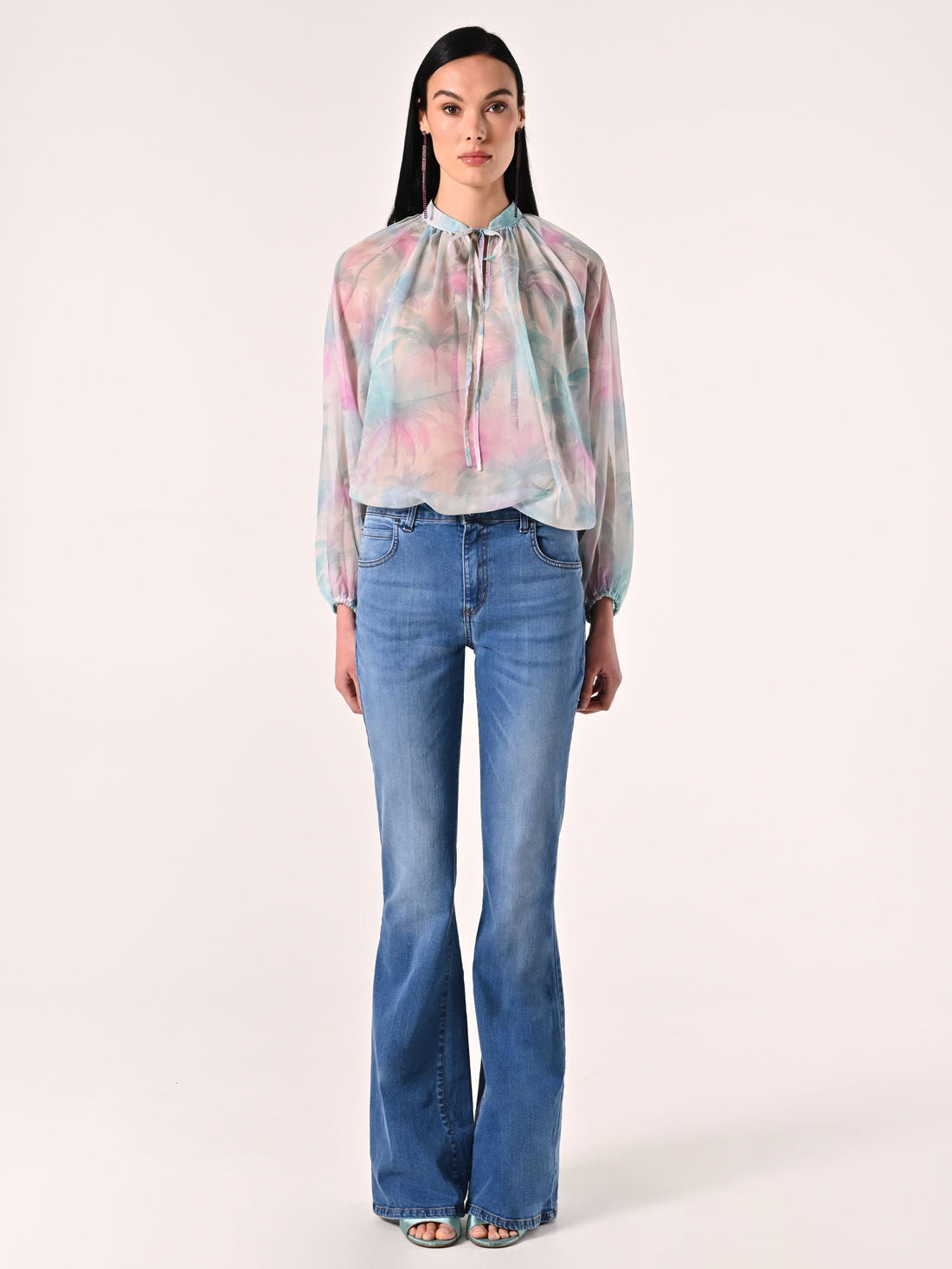 Blusa stampa Palme