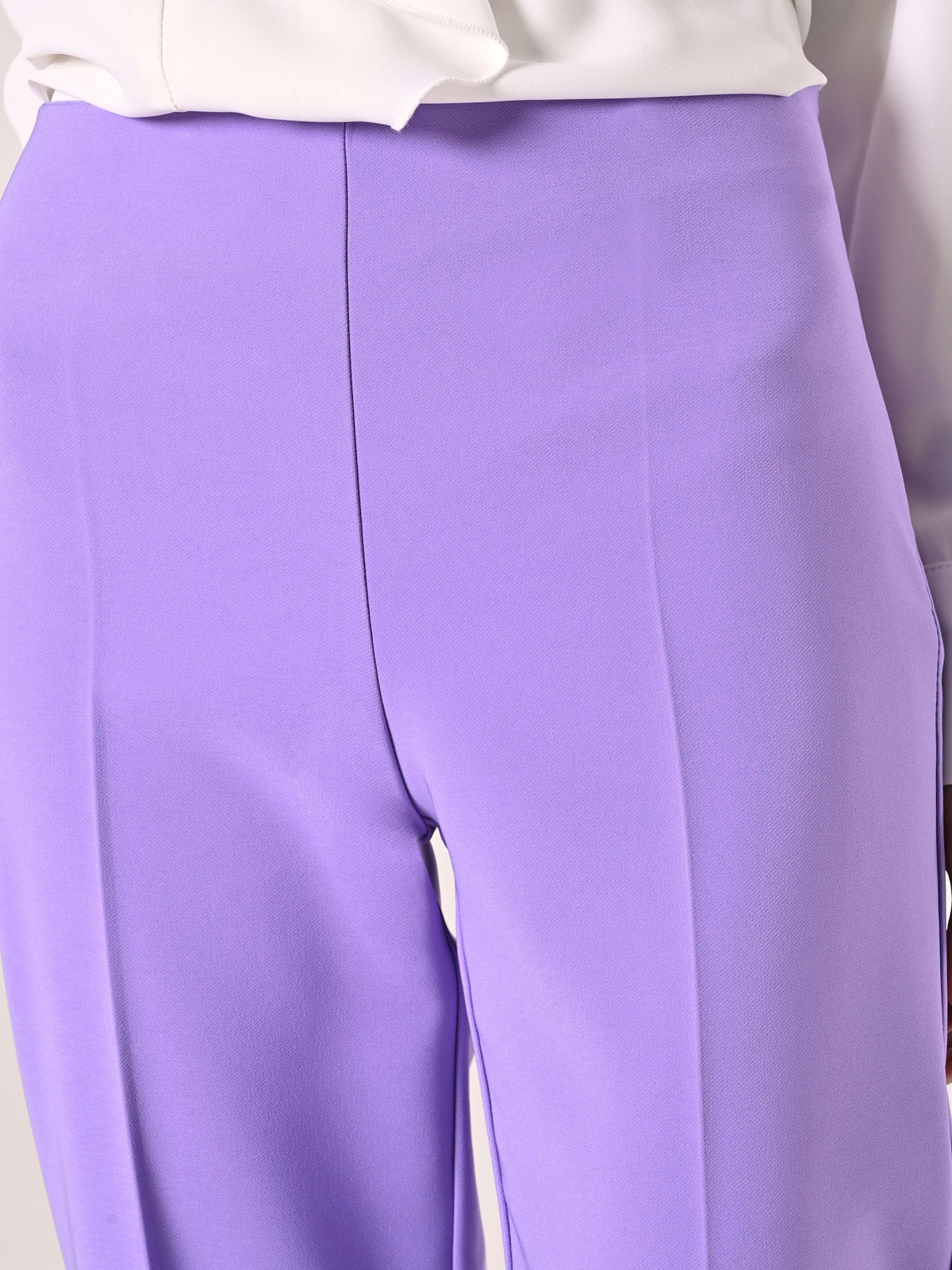 Pantaloni Palazzo Viola in Tessuto Tecnico