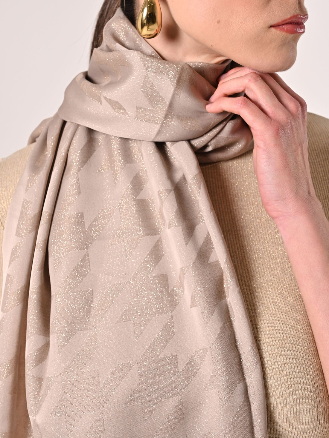 Sciarpa Pashmina Pied-de-Poule