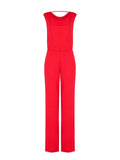 Tuta rosso fragola con scollo morbido