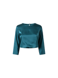 Blusa in Raso Verde Reale