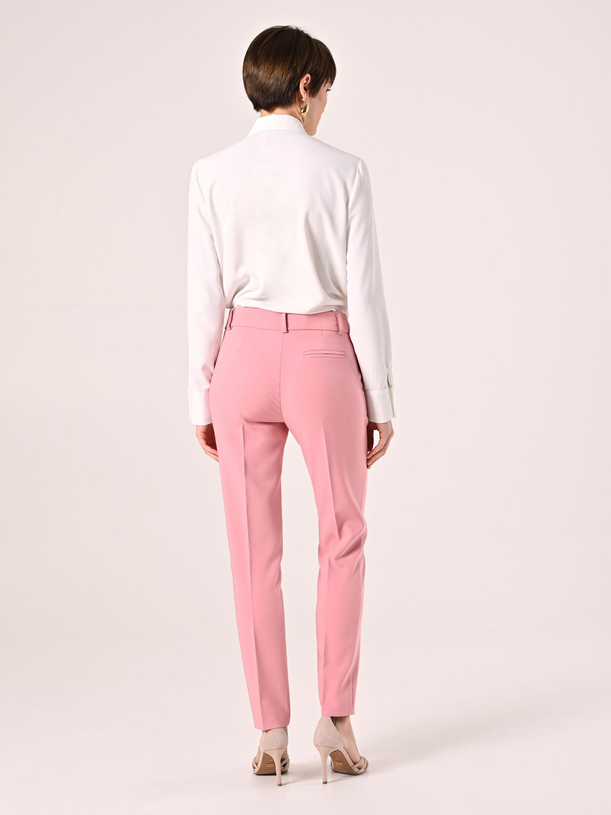 Pantaloni Rosa in Tessuto Tecnico