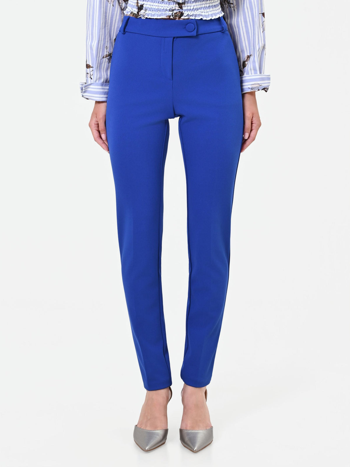 Pantalone a sigaretta blu cina