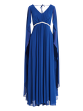 Abito Lungo Rinascimento atelier Blu con Pietre