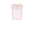 Gilet monopetto rosa pastello