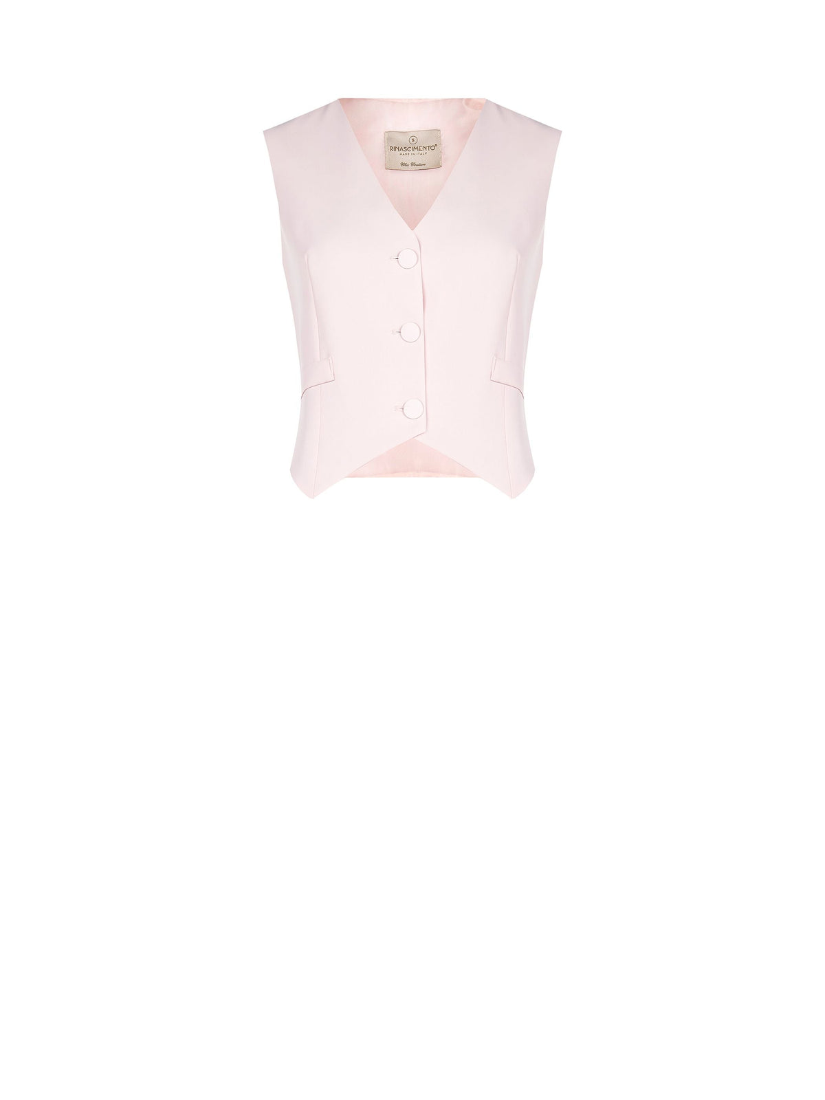 Gilet monopetto rosa pastello
