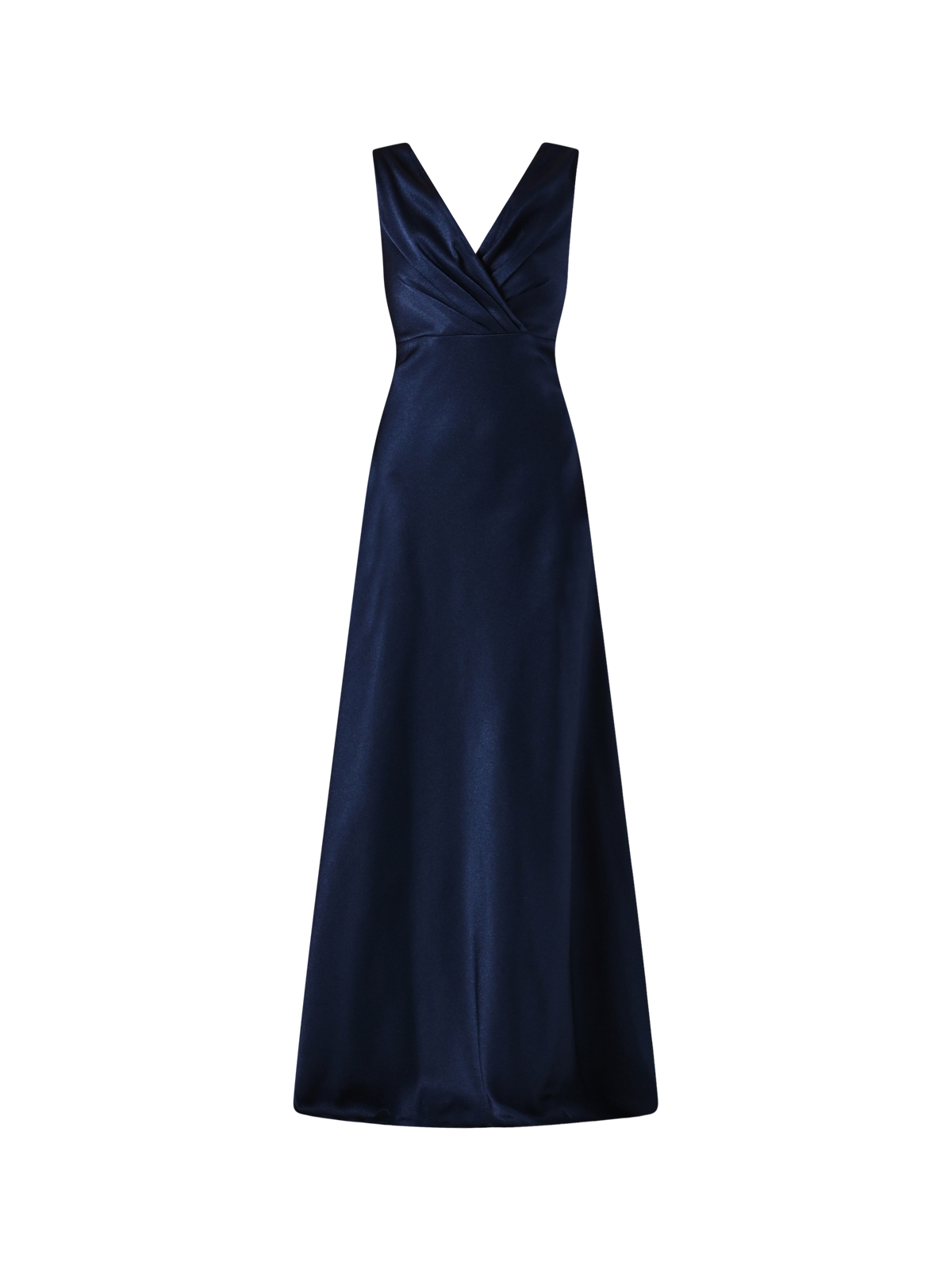 Abito Lungo in Raso Strutturato Blu