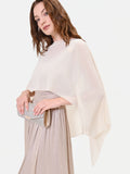 Cappa foulard in georgette beige chiaro