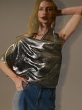 Blusa Monospalla in Cadi Laminato