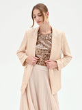 Giacca beige chiaro con paillettes