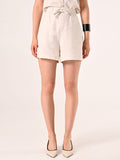 Shorts Beige in Lino Cotone