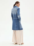 Capospalla lungo in denim azzurro
