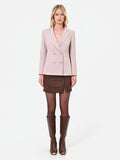 Giacca doppiopetto tortora beige con bottoni gioiello