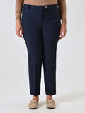 Pantaloni Curvy Straight Blu