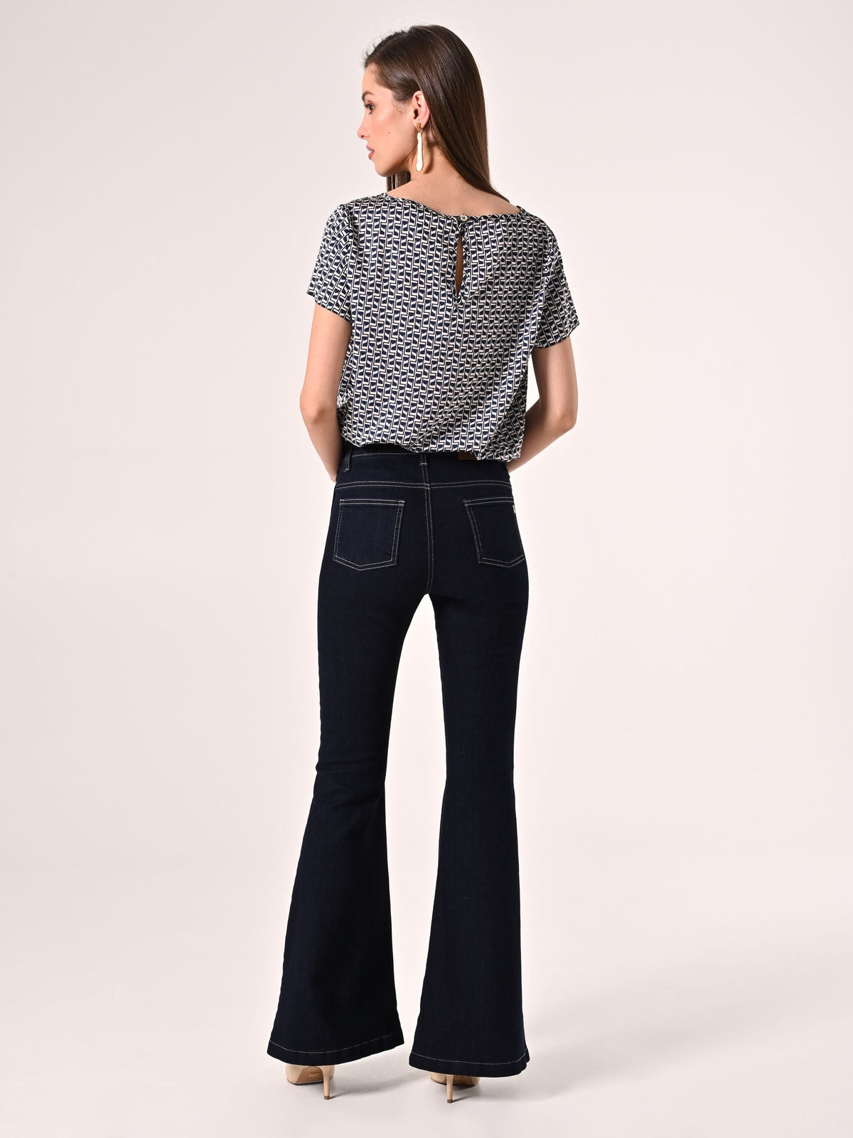 Jeans Flared Bottoni