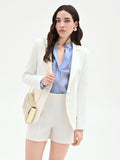 Giacca blazer bianca monopetto