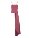 Top asimmetrico rosa antico in scuba crèpe Giorgia Palmas X Rinascimento
