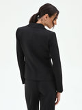 Giacca blazer nera con bottone monogram